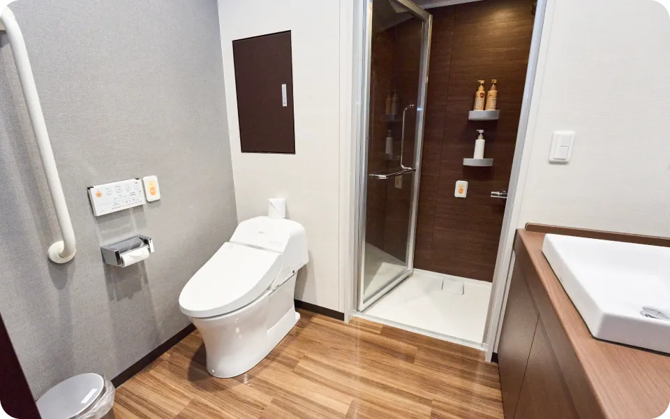 全室個室・シャワー完備